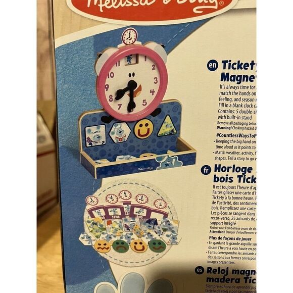 Melissa & Doug BLUE'S CLUES & YOU TICKETY TOCK MAGNETIC CLOCK Educational BN - Picture 7 of 8